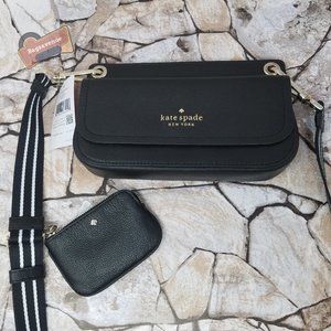 #bagsavenue fast ship new rosie pebbled leather crossbody small flap kate spade